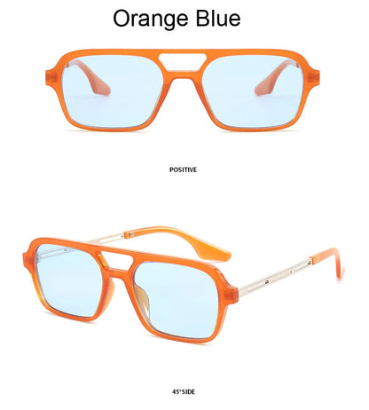 New Small Square Sunglasses - Retro Candy Colors for Women