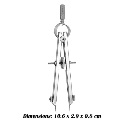 Multifunction Bow Divider Spring Compasses Engineer's Drawing Tool with Maximum Circle Radius 4.6 cm