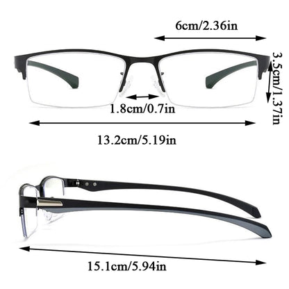 Magnifier Reading Glasses - Multifocal Smart Zoom Photochromic Metal Frame