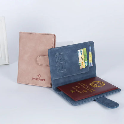 Leather Passport Holder Covers Case Waterproof Travel Credit Card Wallet Cute Passport Book for Women/Men Passport Cover