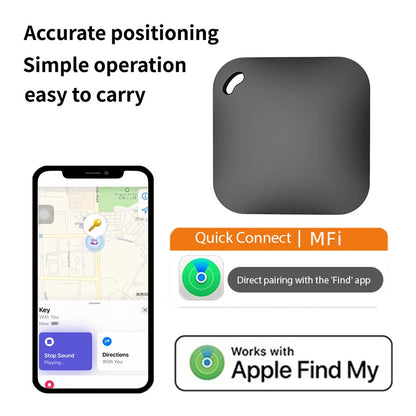 Smart Bluetooth GPS Tracker Works with Find My APP Anti Lose Reminder Device for Iphone Replacement Locator MFI Rated