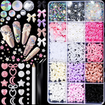 ✨ Ultimate Nail Art Kit – Charms, Gems & Rhinestones for Stunning Designs ✨