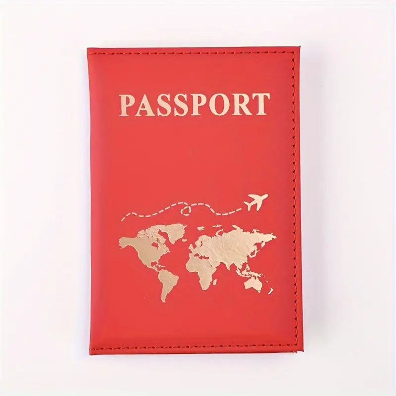 Stylish PU Leather Travel Passport Card Case - Securely Store Passport, Vaccine Card, and Travel Documents - Ideal for Couples and Families - Portable Flight Ticket Holder