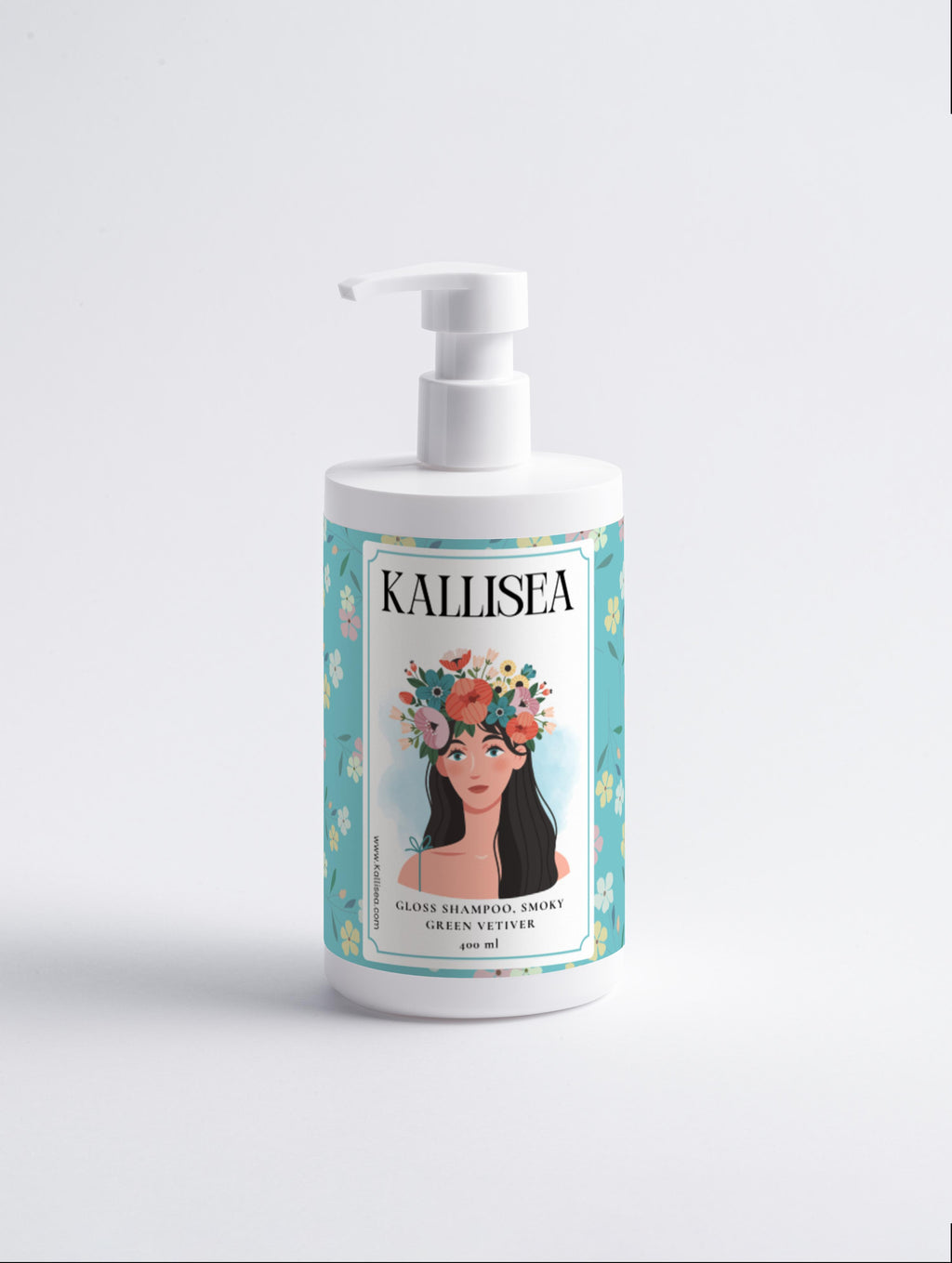 Kallisea Gloss Shampoo – Smoky Green Vetiver with Aloe & Wheat Protein – Enhances Shine, Smoothness & Volume for Dull Hair – For All Hair Types