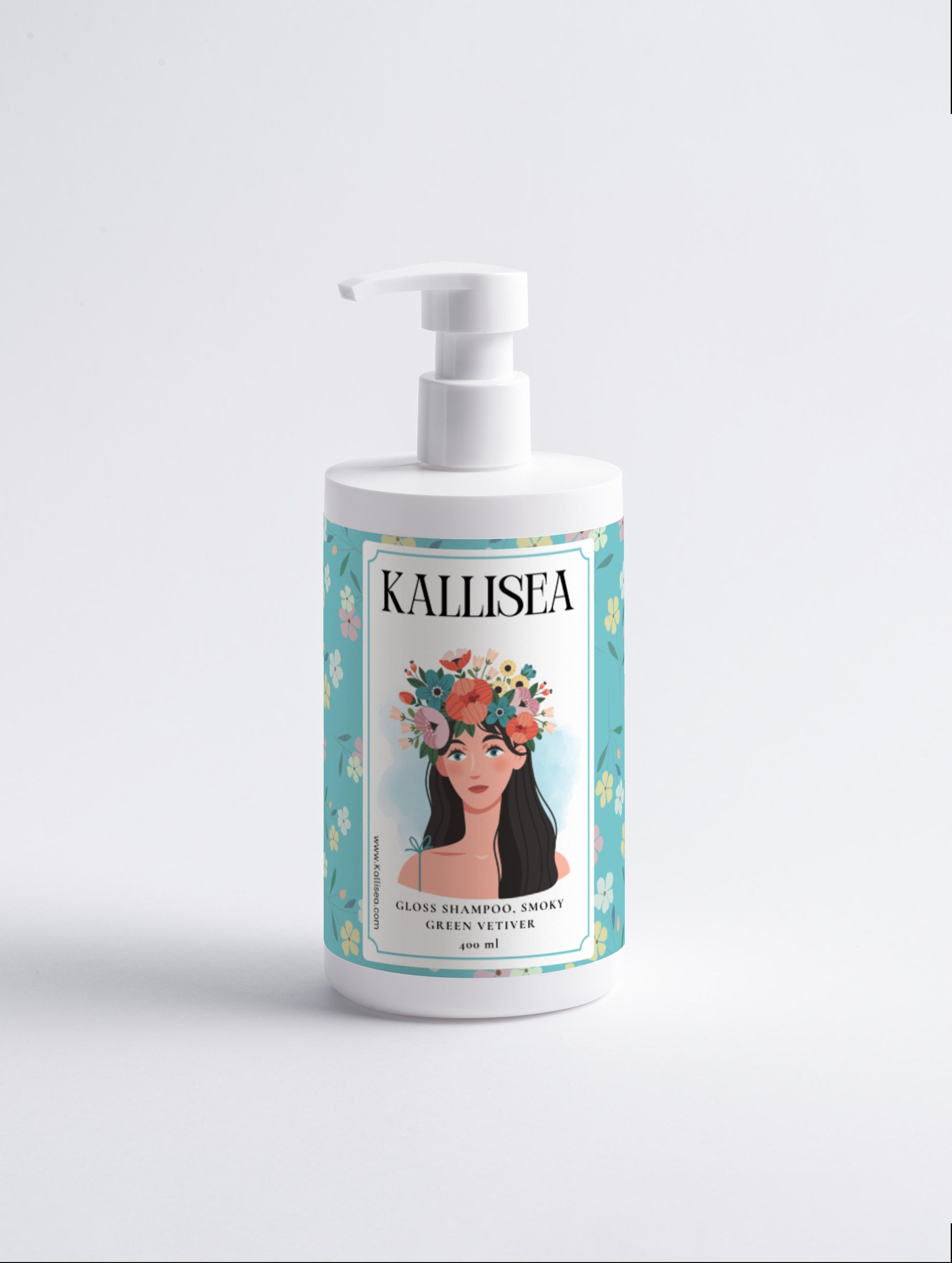 Kallisea Gloss Shampoo – Smoky Green Vetiver with Aloe & Wheat Protein – Enhances Shine, Smoothness & Volume for Dull Hair – For All Hair Types