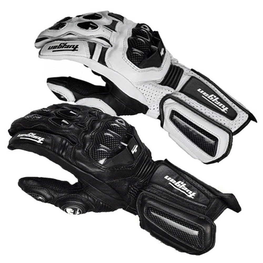 Product Title: Premium Motorcycle Leather Carbon Fiber Racing Gloves - Breathable, Anti-fall, Non-slip