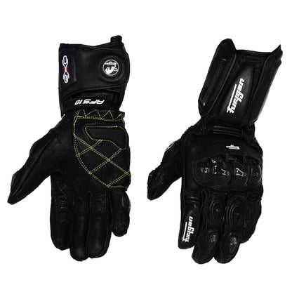 Product Title: Premium Motorcycle Leather Carbon Fiber Racing Gloves - Breathable, Anti-fall, Non-slip