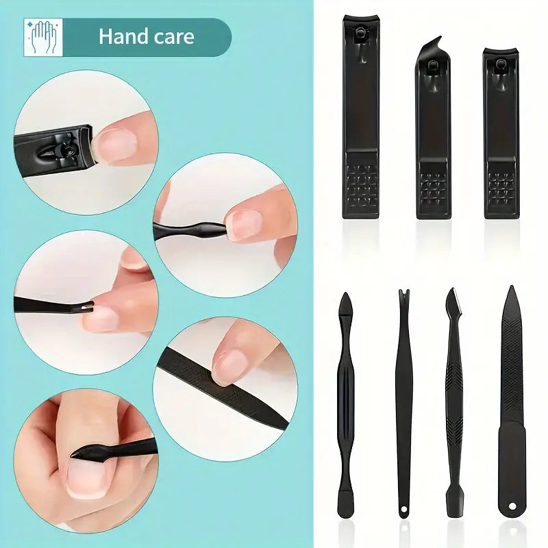 Professional Nail Tools  7-in-1 Manicure Set Nail Care Cutter Unisex Tool Kit