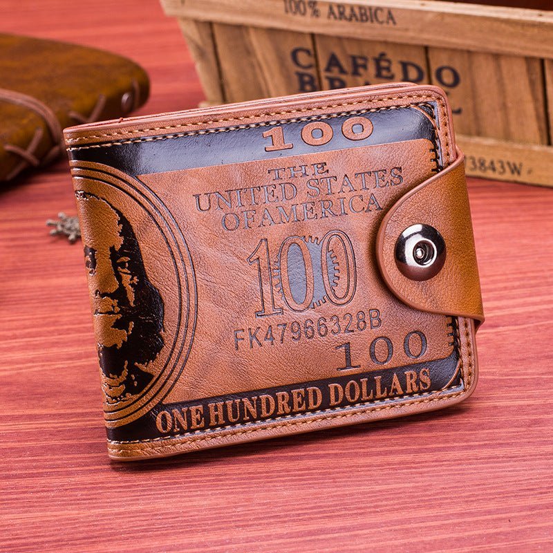 💼🎁 Exclusive Men's Novelty $100 Dollar Bill Wallet - The Perfect Blend of Style & Security! 🛡️💵" - Merkanny