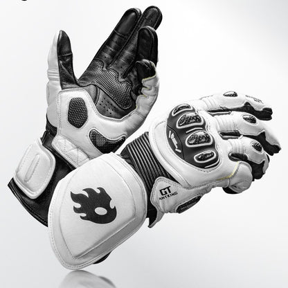 Optimize product title: Carbon Fiber Long Track Motorcycle Glove