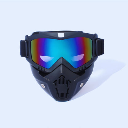 Motorcycle Helmet Goggles with Removable Face Mask 😎 - Windproof, UV Protection, and Impact-Resistant Eyewear 🏍️ - Merkanny