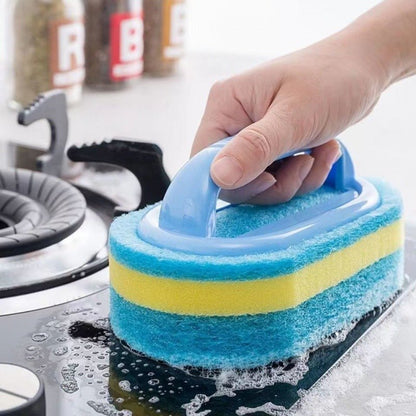 🧼 Multi-Layer Heavy-Duty Pool Scrubber Sponge - Ergonomic Handheld Design for Effortless Cleaning 🏊‍♂️ - Merkanny