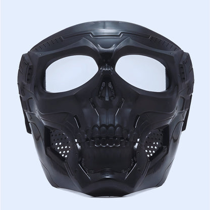 Multi-Purpose Tactical Skull Mask with Goggles - Ideal for Motorcycle, Airsoft, and Outdoor Activities - Merkanny