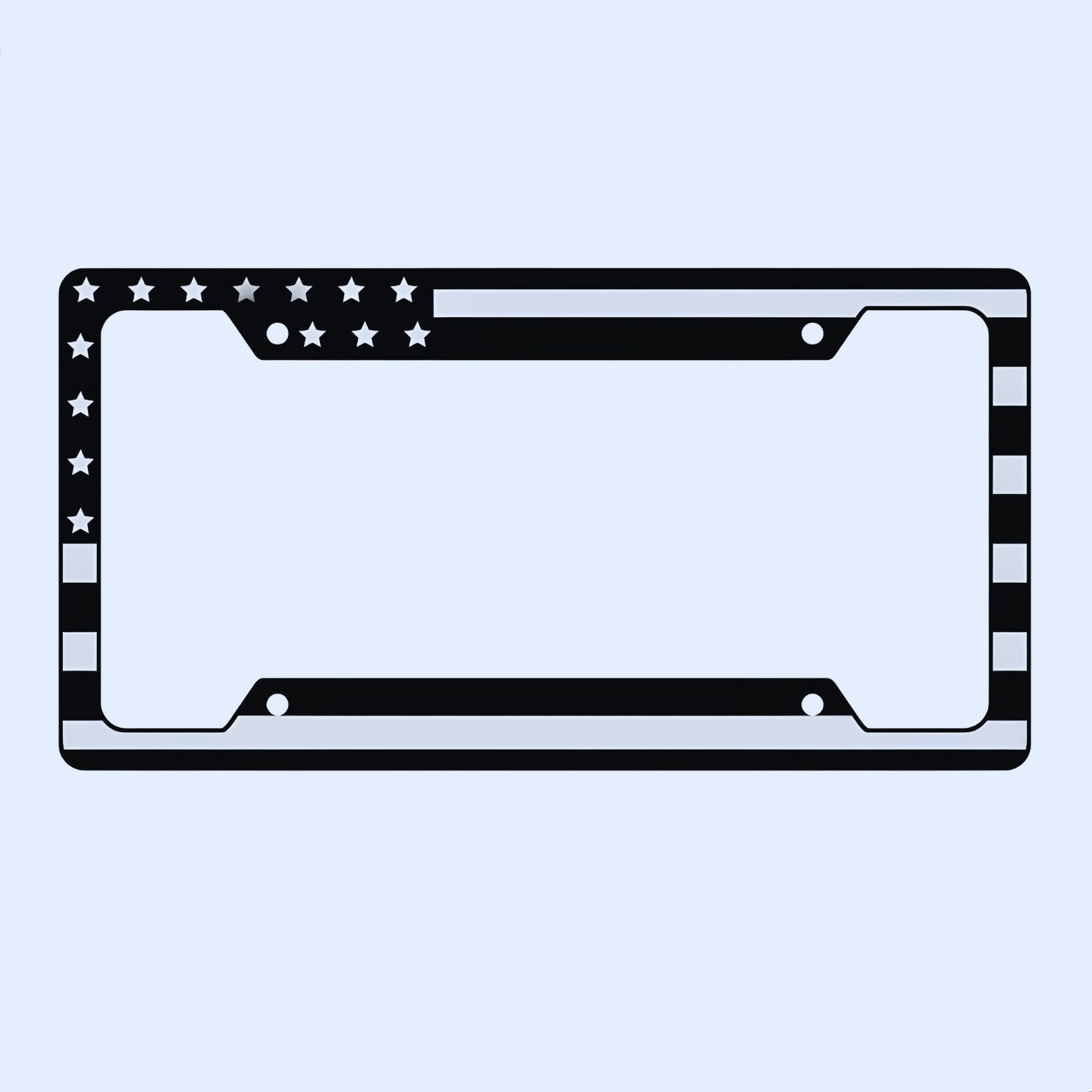 🚗 Patriotic US License Plate Frame - Stainless Steel & Aluminum 🇺🇸✨ - Merkanny