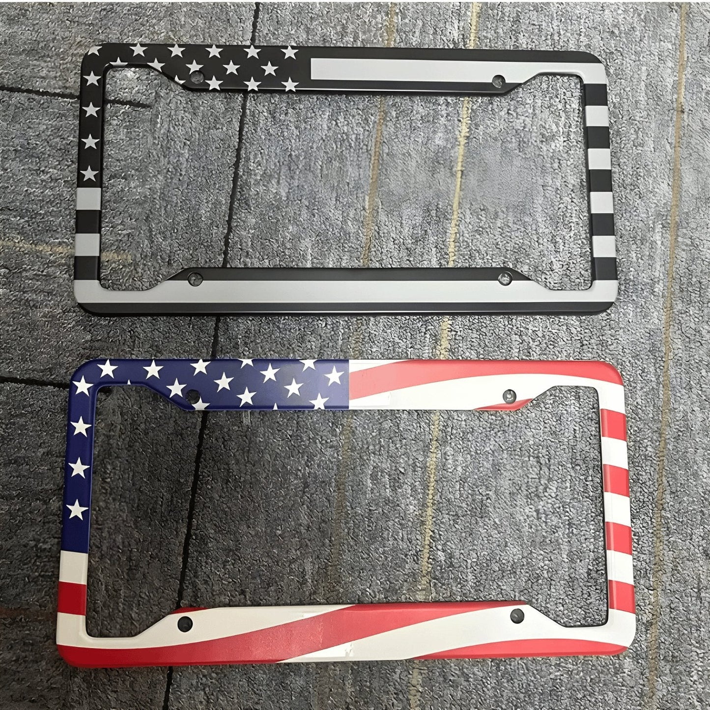 🚗 Patriotic US License Plate Frame - Stainless Steel & Aluminum 🇺🇸✨ - Merkanny