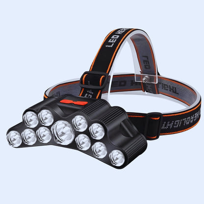 🌟 Ultra-Bright Reachable LED Headlamp 11-Light - Waterproof & USB Rechargeable 🏕️💡 - Merkanny