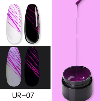 Glowing Spider Web Nail Gel